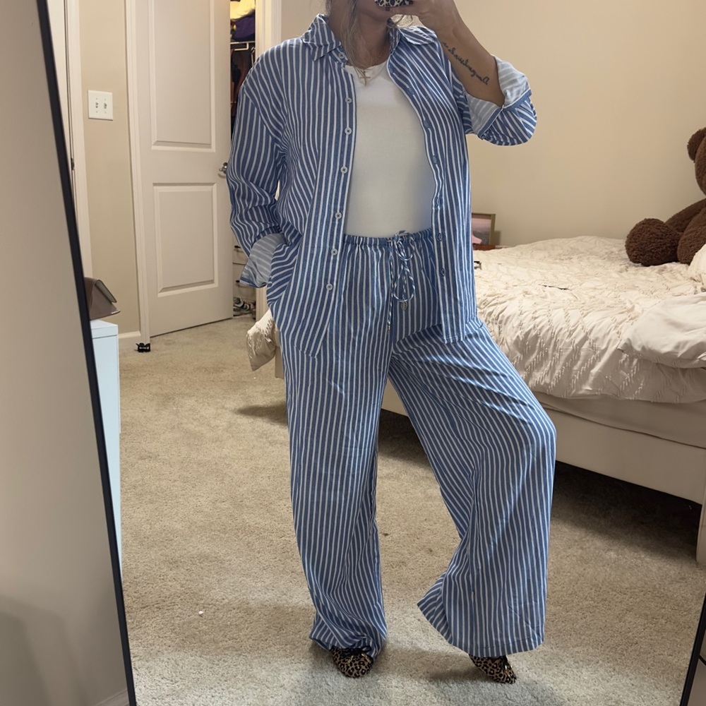 Blue Striped Women's set
(Not from H&M) :)